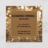 Maak van kunstenaar gewaagd handtekeningsscript go vierkante visitekaartje (Achterkant)