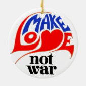 Maak van liefde geen oorlog kerstfeest keramisch ornament (Achterkant)