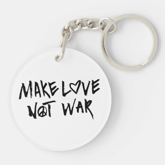 Maak van liefde geen oorlog sleutelhanger (Achterkant)