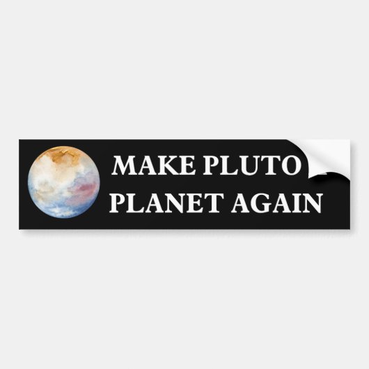 Maak van Pluto weer een planeet bumper Bumpersticker (Voorkant)