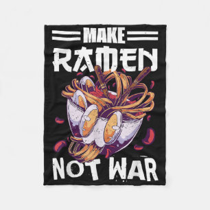 Maak van Ramen geen oorlog grappige Japanse voedse Fleece Deken