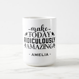 Maak vandaag belachelijk geweldige aangepaste naam koffiemok