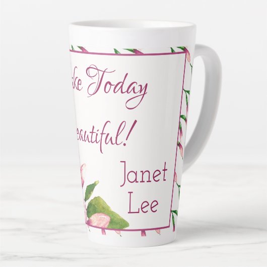 Maak vandaag een mooi persoonlijk design latte mok (Rechterhoek)