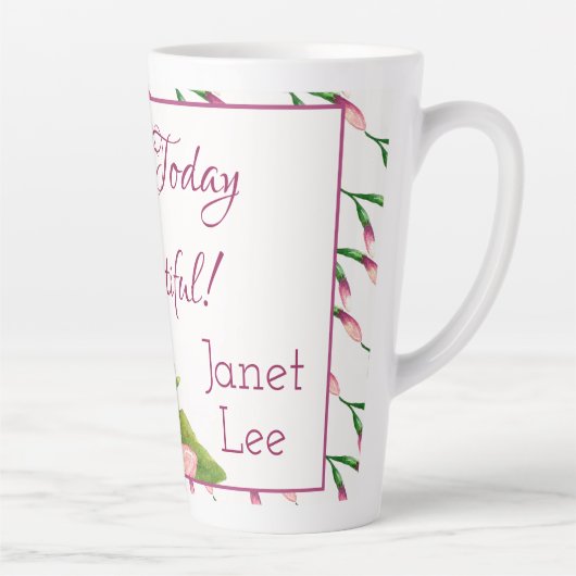 Maak vandaag een mooi persoonlijk design latte mok (Rechts)