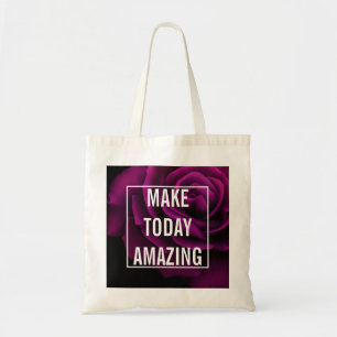 Maak vandaag een ongelooflijk Paars Roos Inspirere Tote Bag