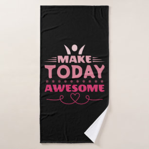 Maak Vandaag Geweldig Retro Typografie Badhanddoek