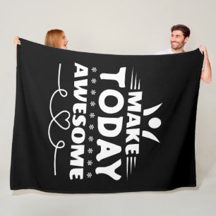 Maak Vandaag Geweldig Retro Typografie Fleece Deken