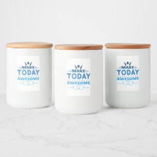 Maak Vandaag Geweldig Retro Typografie Voedselcontainer Etiket