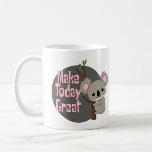 Maak vandaag geweldige Kawaii grappige koala die g Koffiemok