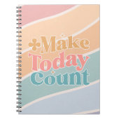 Maak vandaag tellen Inspirerend offerte Notitieboek (Voorkant)