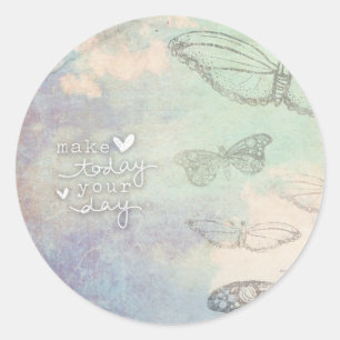 Maak vandaag uw dag ronde sticker