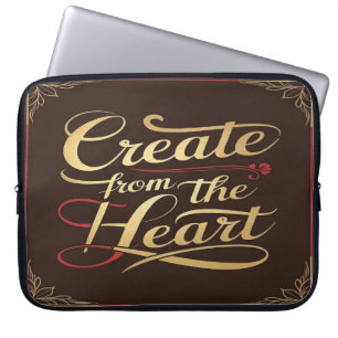 Maak vanuit het hart laptop sleeve