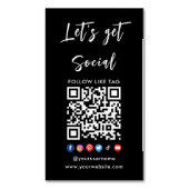 Maak verbinding met de Amerikaanse Qr Code Profess Magnetisch Visitekaartje (Voorkant Verticaal)