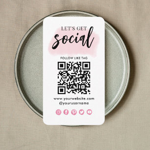 Maak verbinding met de Amerikaanse Social Media QR Informatiekaartje