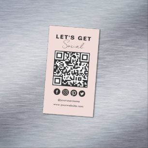 Maak verbinding met de Amerikaanse Social Media QR Magnetisch Visitekaartje