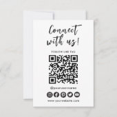 Maak verbinding met de sociale media QR-code van o Kaart (Voorkant)