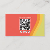 Maak verbinding met ons | Moderne foto-kleurige QR Visitekaartje (Achterkant)