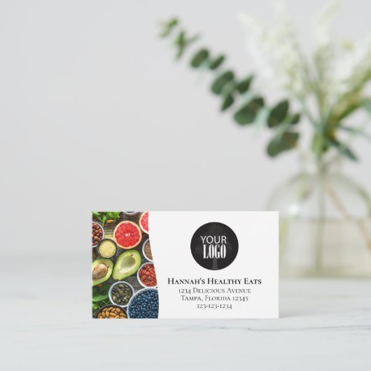 Maak verbinding met ons | QR-code Eenvoudige Logo Visitekaartje (Staand voorkant)