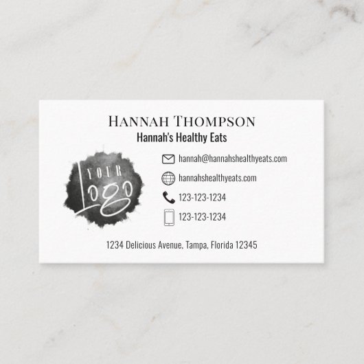 Maak verbinding met ons | QR-code Eenvoudige Logo Visitekaartje (Voorkant)