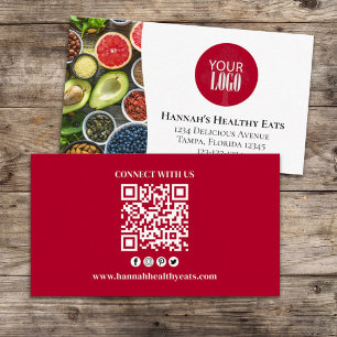 Maak verbinding met ons QR-code Eenvoudige Logo Visitekaartje