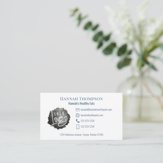 Maak verbinding met ons | QR-code Eenvoudige Logo Visitekaartje (Staand voorkant)