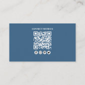 Maak verbinding met ons | QR-code Eenvoudige Logo Visitekaartje (Achterkant)