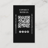 Maak verbinding met ons | QR-code Eenvoudige Logo  Visitekaartje (Achterkant)