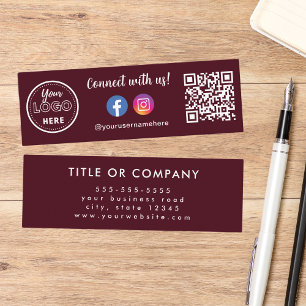 Maak verbinding met ons QR-code Instagram Facebook Mini Visitekaartje