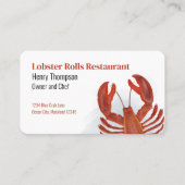 Maak verbinding met ons | QR Code Lobster Coastal Visitekaartje (Voorkant)