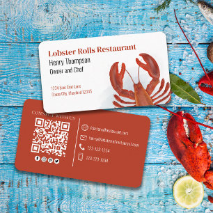 Maak verbinding met ons QR Code Lobster Coastal Visitekaartje