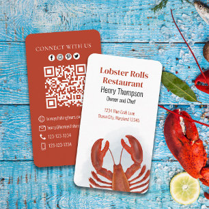 Maak verbinding met ons QR Code Lobster Coastal Visitekaartje
