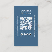 Maak verbinding met ons | QR-code Logo Moderne fot Visitekaartje (Achterkant)