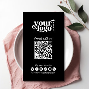 Maak verbinding met ons Social Media QR Code Black Visitekaartje