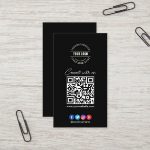 Maak verbinding met ons Sociale media — QR-code Visitekaartje
