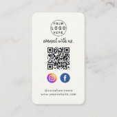 Maak verbinding met ons | Sociale media QR-code Wi Visitekaartje (Voorkant)