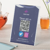 Maak verbinding met ons Visitekaartje voor sociale Reclamebord Met Voetstuk (Insitu)