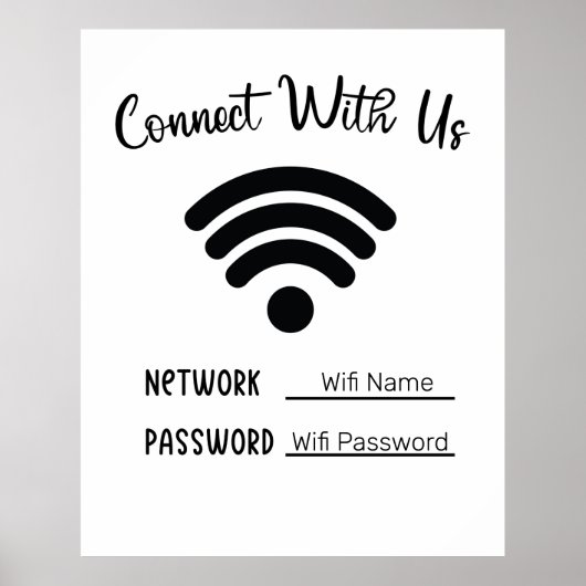 Maak verbinding met ons Wifi Poster (Voorkant)