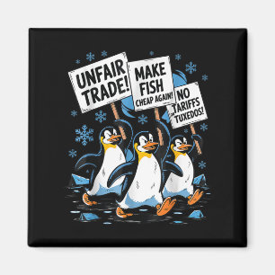 Maak vis weer goedkoop! Grappig Verzet Pinguïn Magneet