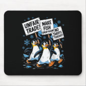 Maak vis weer goedkoop! Grappig Verzet Pinguïn Muismat (Voorkant)