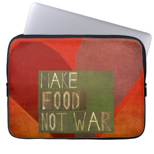 Maak voedsel geen oorlog laptop sleeve