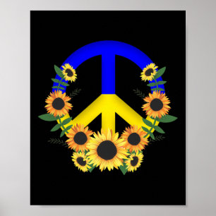 Maak vrede en zonnebloemen voor Oekraïne - Bidden Poster