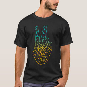 Maak vrede niet oorlog vredesteken symbool 5 t-shirt