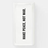 Maak vrede niet oorlog wit zwart tekst minimalisti spandoek (Verticaal)