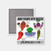Maak vrienden met Veggies Magneet (Voorkant / Achterkant)