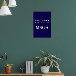 Maak wetenschap weer geweldig MSGA-typografie Poster