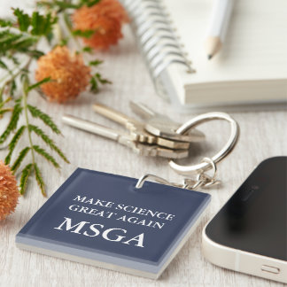 Maak wetenschap weer geweldig MSGA-typografie Sleutelhanger