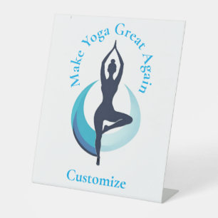 Maak yoga weer geweldig Thunder_Cove Reclamebord Met Voetstuk