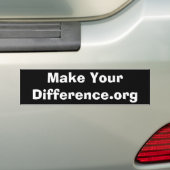 Maak YourDifference.org Bumpersticker (Op auto)