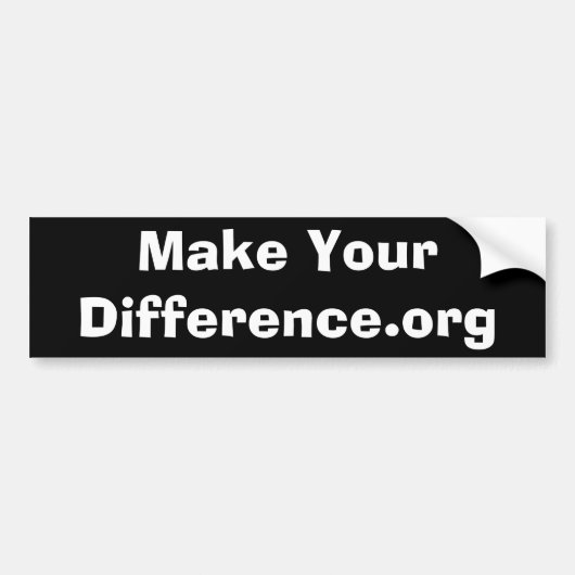 Maak YourDifference.org Bumpersticker (Voorkant)