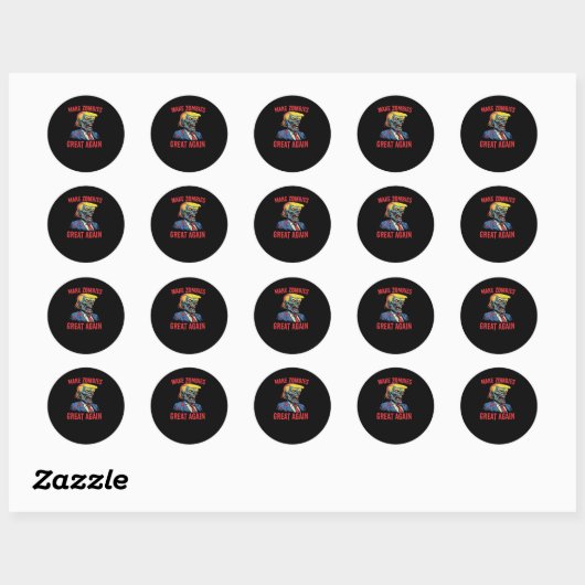Maak Zombies weer geweldig - Halloween Zombie Clas Ronde Sticker (Vel)